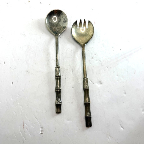 Vintage silverplate bamboo - vintage,