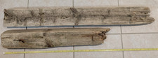 2 Driftwood Post Poles Fence Lengths Cumbrian Coast Beach Sea Sculpture Wood 