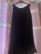 Wallis Black Classic Party Cocktail Shift Dress Size 16