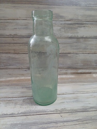Vintage clear green bottle old - bottle,