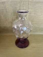 Thomas Webb Art Deco Fircone decanter with amethyst foot and stopper c1930’s