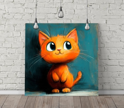 Cute orange kitten square - cute, -square