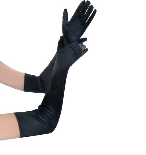 Black patent leather arm - black,