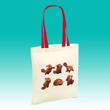 Red Panda Cartoon Tote Bag Cotton Shop Cute Sweet Canada Chinese Animated Film