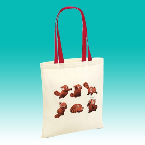 Red panda cartoon - cartoon, bag