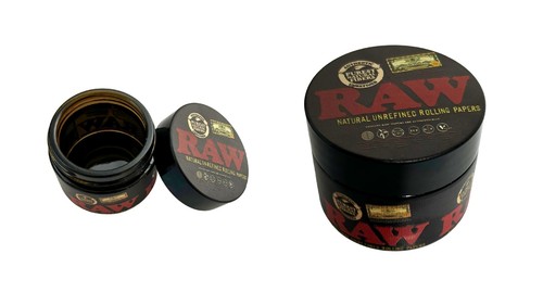 Raw black glass - raw, jar
