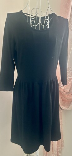 Primark black skater dress - black,