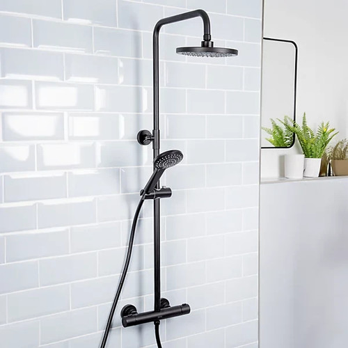 Bristan divine matt black rear - black,
