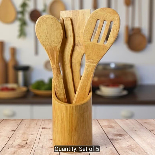 Wooden cooking utensil set - set, 5pc