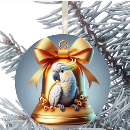 Cockatoo parrot hanging bauble - hanging,