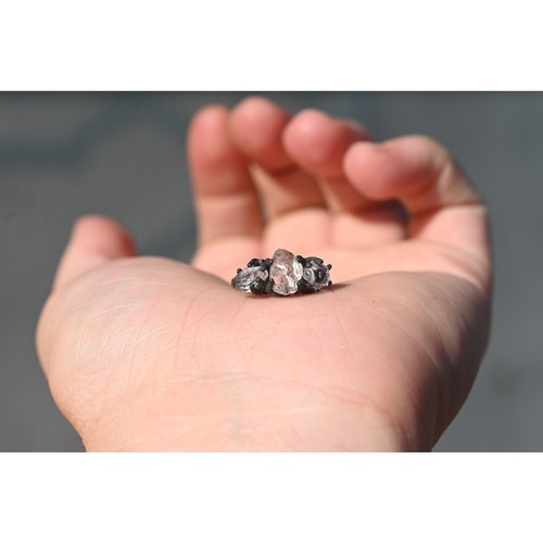 Rough three stone oxidized