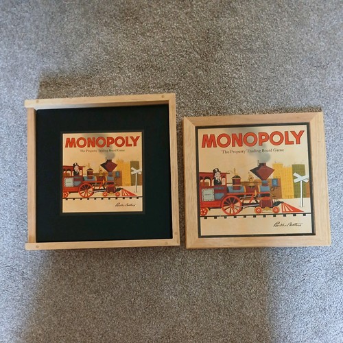 Wooden box monopoly board - board, game