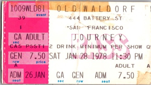 Journey concert ticket - journey,