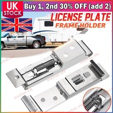 Trailer Number Plate Clips Holder Spring Loaded Stainless Steel One Pair New UK