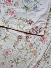 Laura Ashley Wild Meadow Crimson Stateen Double Duvet Set 100% Cotton