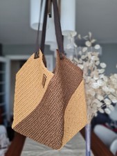 Woven Raffia Straw Beach Bag