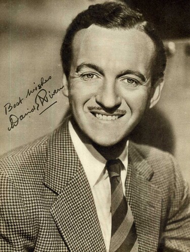 David niven signed - signed, photograph