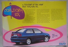 1996 SEAT Cordoba SX sales sheet Brochure