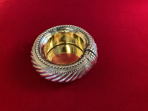 Vintage silver plate brass - plate,