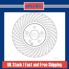 2x Brake Discs Vented Grooved