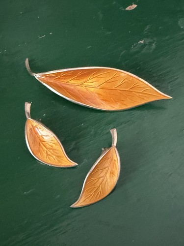 David andersen leaf brooch - andersen,