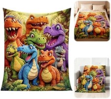 Cute Dinosaur Throw Blanket