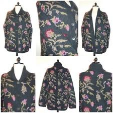 MARILYN MOORE WOOL & CASHMERE CARDIGAN - SMALL - UK 12/14 - GOOD ORDER