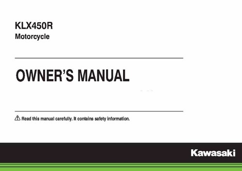 Kawasaki owners manual book - kawasaki,