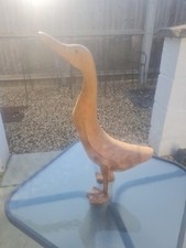 Large 18.5" / 47cm Tall Dcuk Natural Wooden Duck