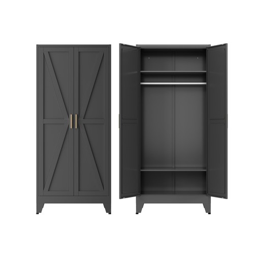 Metal armoire wardrobe closet - armoire,