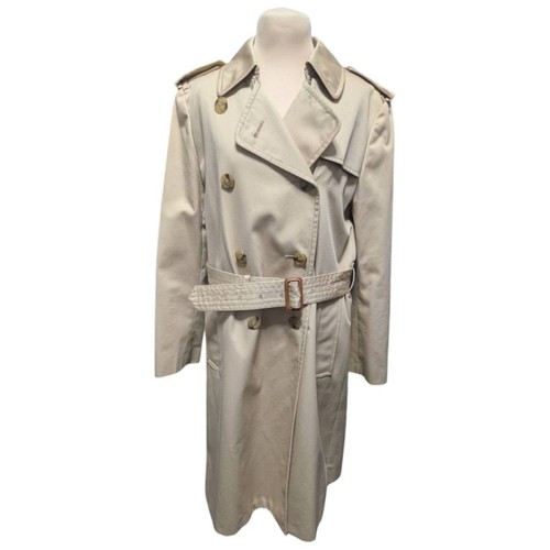 Trench coat belted beige size - trench,