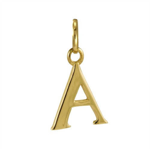 9ct gold letter alphabet charm - 9ct,