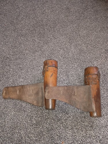 Antique leather saddle case - 2,