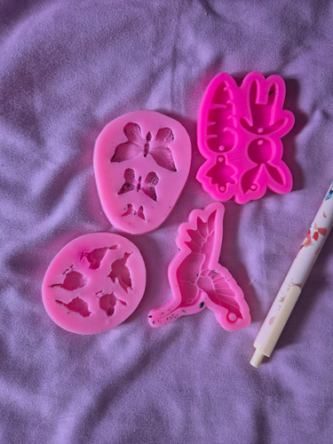 Pink silicone resin mould set - pink,