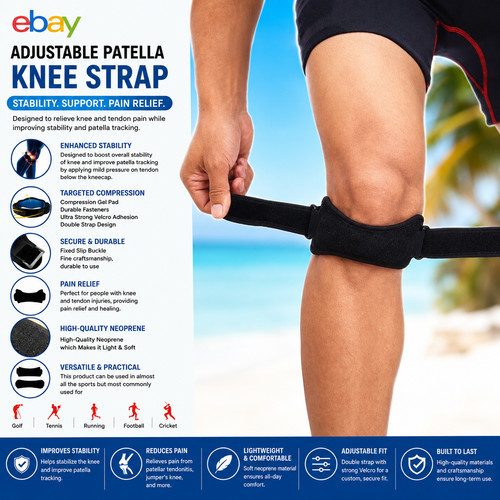 Patella tendon knee - patella, strap