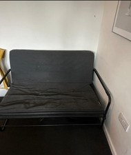 IKEA HAMMARN Sofa-bed, dark grey/black