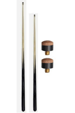 2 x 1 PIECE MIXED SIZE HOME POOL TABLE CUES 1 x 36" & 1 x 42" CUES & 2 FREE TIPS