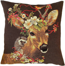 STAG DEER WITH HEDGEHOG & BIRD