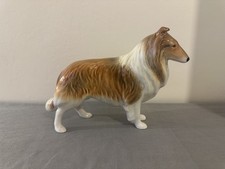 Vintage China Long Haired Collie Lassie Dog Figurine, Good Condition