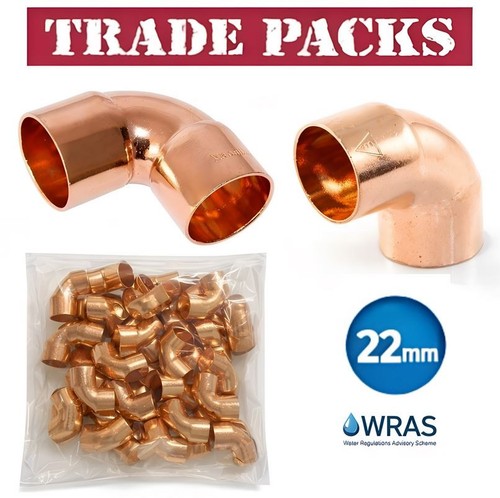 22mm end feed bend copper - 22mm,