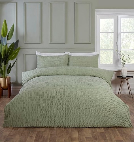 Seersucker cotton rich duvet - cotton,