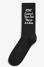Personalised custom Black Socks, great gift for Wedding Birthday Christmas Gift