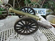 Vintage Brass And Cast Iron Field Cannon Model 8" Long