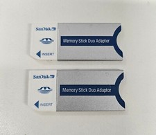 2x San Disk Memory Stick  Sony Memory Stick Pro Duo Card Adapter MSAC-M2 rrp £36