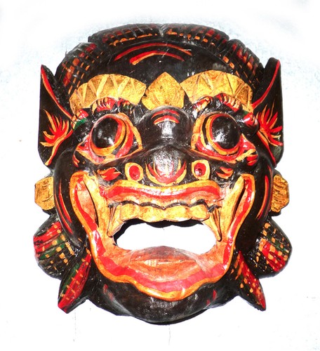 Wooden monkey mask - , of