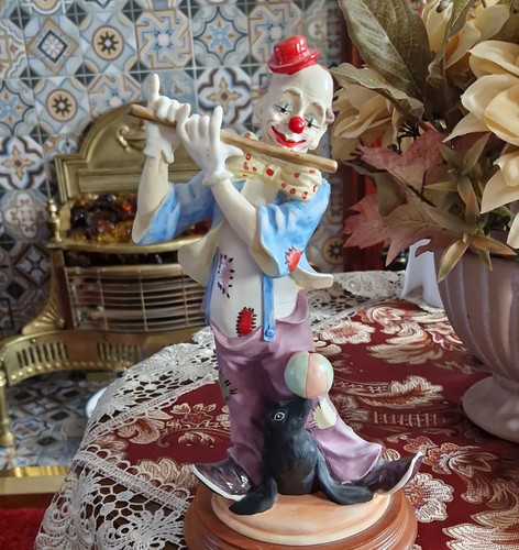 Multicolour ceramic clown - multicolour,