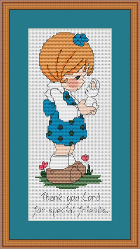 Girl and her rabbit - #14,