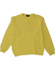 COLORADO Womens Crew Neck Jumper Sweater IT 46 Large Yellow Cotton CE08