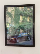 Bentley Rolls Royce Picture From 1990 Car Showroom Black Wood Frame And Glass