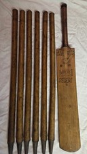 Vintage Cricket Bat And Stumps